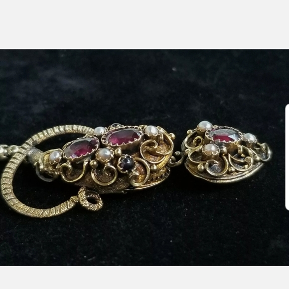 1800s Antique 18k Gold Snake Heart Locket Necklace - Picture 7 of 15